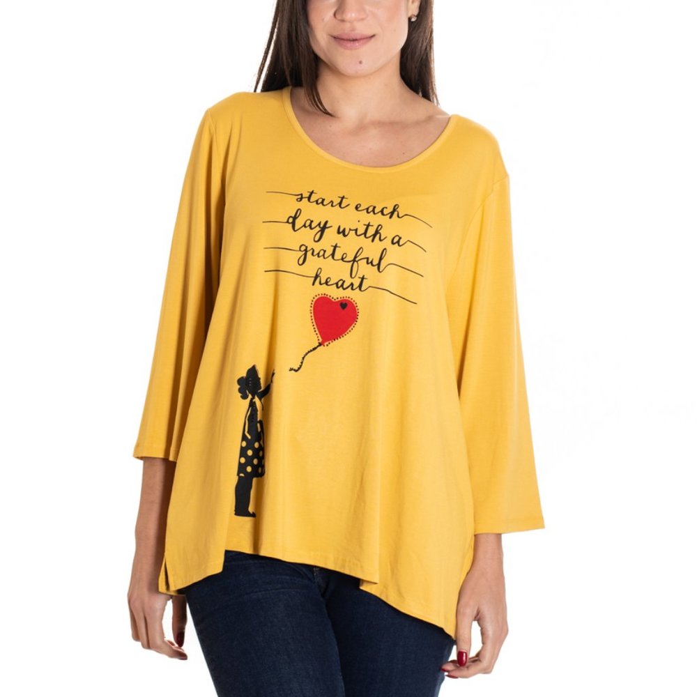 VECCELI Italy Women's Bansky Tribute Girl With Balloon Tunic